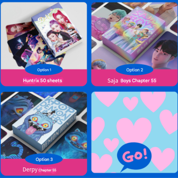 K-POP Demon Hunters Photo Card Collection (Huntrix · Saja Boys · Derpy ) (4 Options)