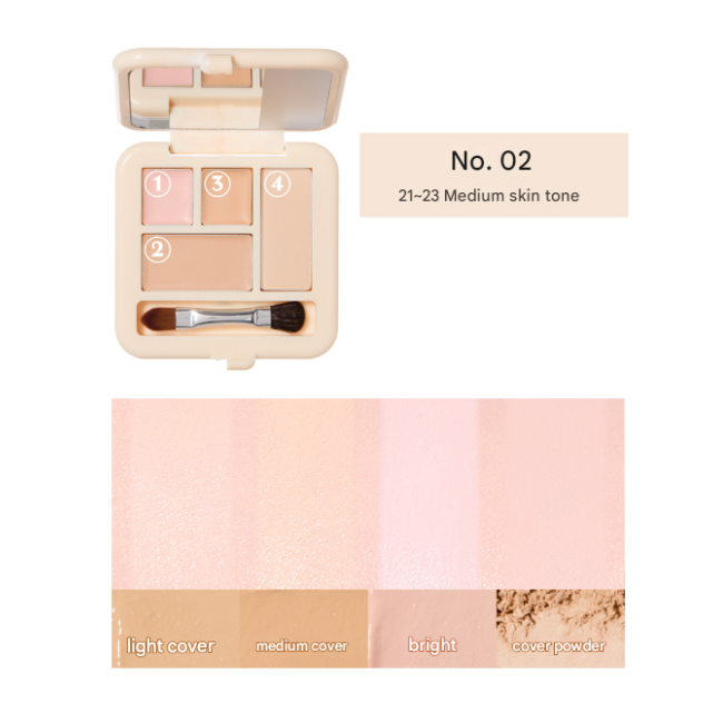 Etude Double Lasting Artist Concealer Palette 5.3g (2 Options)