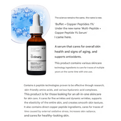 The Ordinary Multi-Peptide + Copper Peptides 1% Serum 30ml (3 Options)