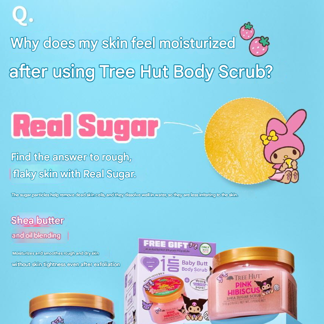 [Sanrio Collaboration] Tree Hut Shea Sugar Scrub 510 g (17 Options)