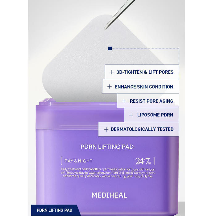 [Sanrio Kuromi Collab] Mediheal PDRN Pore Lifting Pad 100 + 100 pads (2 Options)
