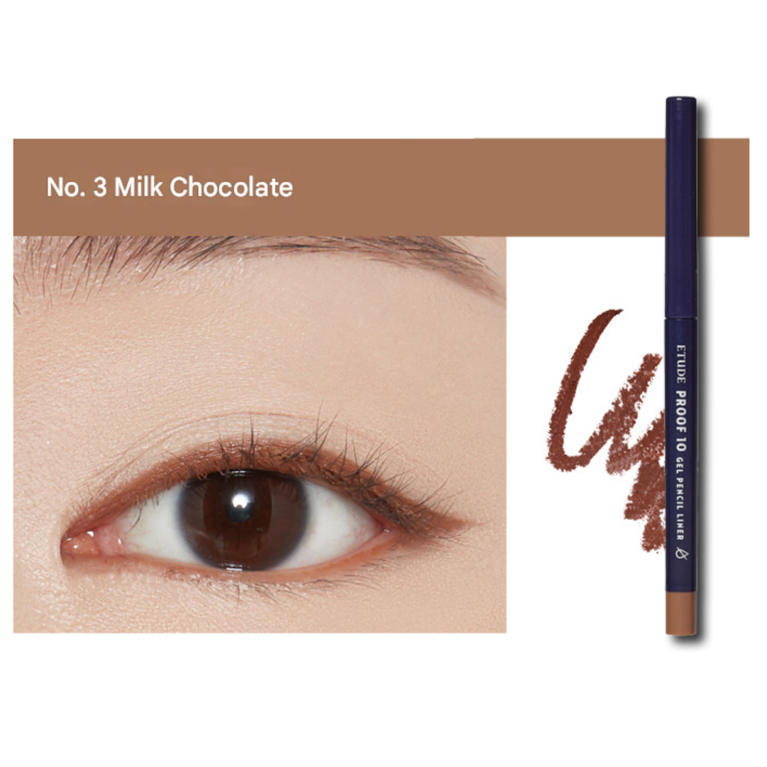 Etude House Proof 10 Gel Waterproof Pencil 0.3g (4 Options)