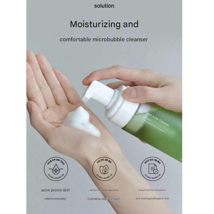 Celimax The Real Noni Acne Bubble Foam Cleansing 155ml (3 Options)
