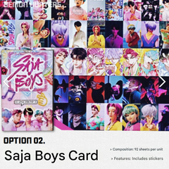 KPOP DEMON HUNTERS CARD SET (KPDH, SAJA BOYS, HUNTRIX) (5 Options)