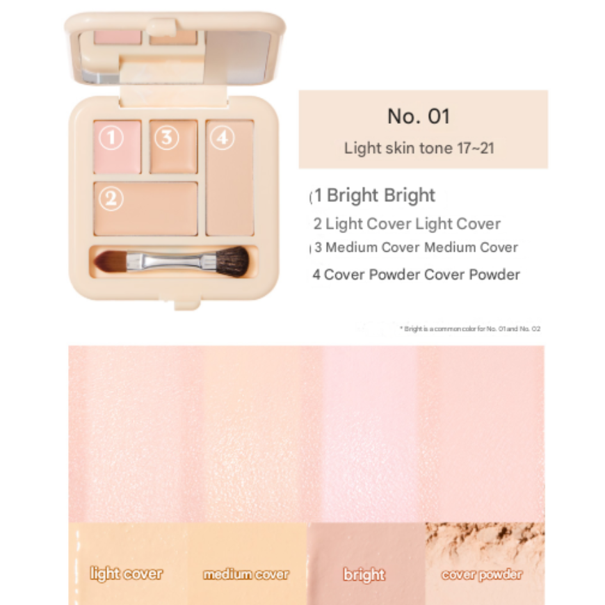 Etude Double Lasting Artist Concealer Palette 5.3g (2 Options)