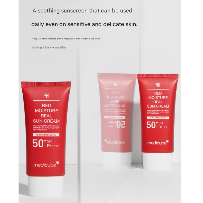 Medicube Red Moisture Real Sun Cream 50ml (3 Options)