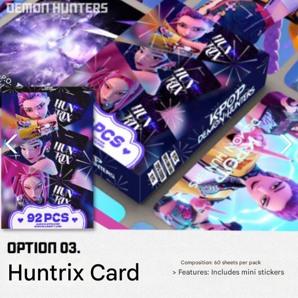 KPOP DEMON HUNTERS CARD SET (KPDH, SAJA BOYS, HUNTRIX) (5 Options)