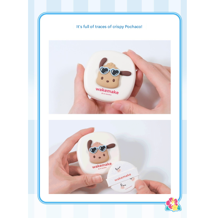 Wakemake SeamLess Wear Cushion 9COLOR [Sanrio Pochacco Edition] Main 15g + Refill 15g (3 Options)