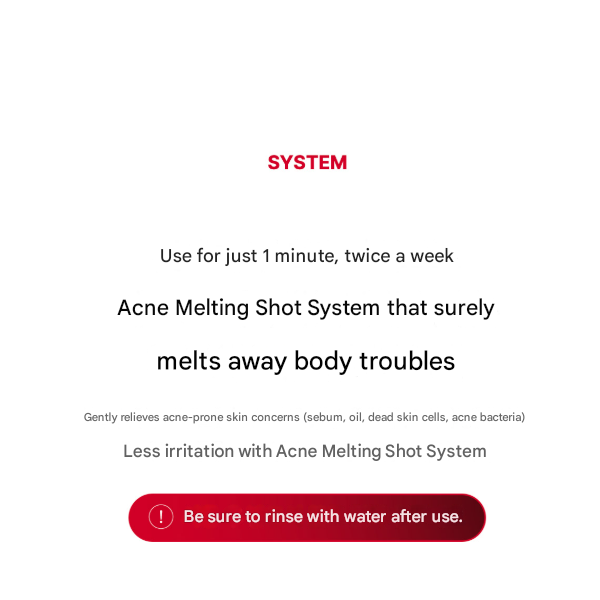 Medicube Body Pigmentation Intensive Care Set (Red Acne Body Peeling Shot 110g / Red Clear Capsule Body Lotion 230ml) (3 Options)
