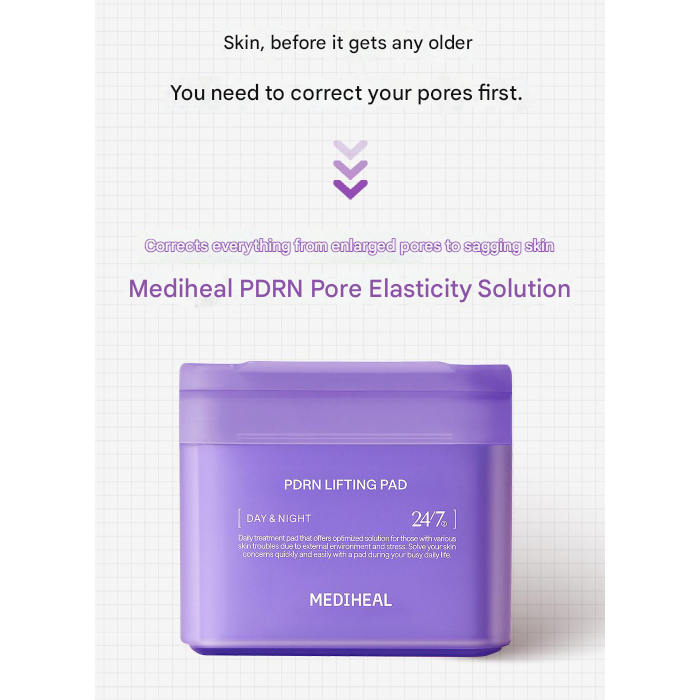 [Sanrio Kuromi Collab] Mediheal PDRN Pore Lifting Pad 100 + 100 pads (2 Options)