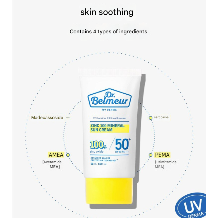 The Face Shop Dr. Belmeur UV Derma Mineral Sun Cream SPF48 PA+++ 50ml