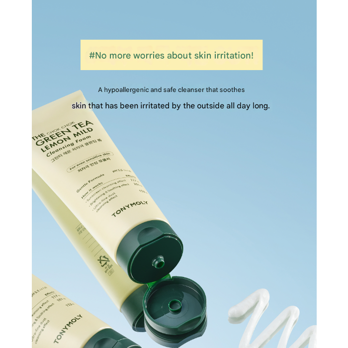 TONYMOLY The Chok Chok Green Tea Lemon Mild Low pH Cleansing Foam 150ml