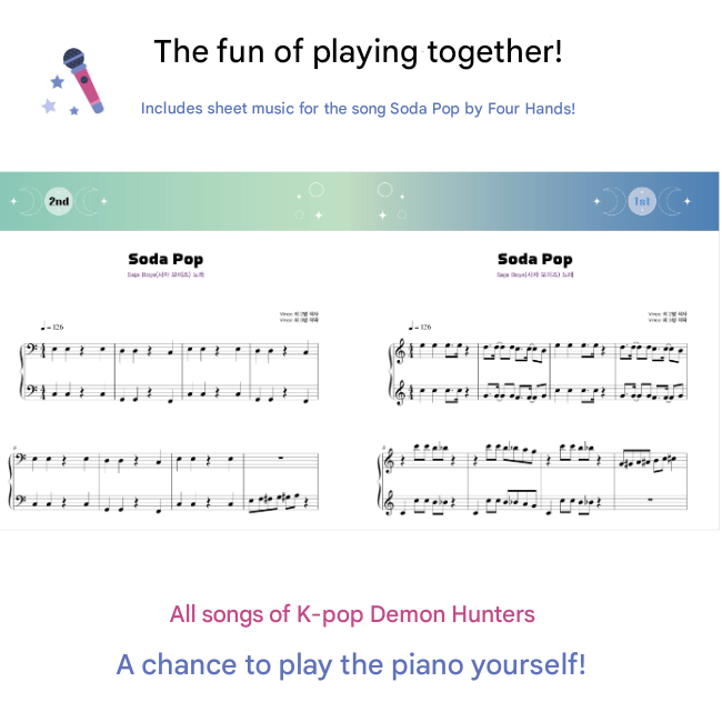 K-POP Demon Hunters Piano Score Book