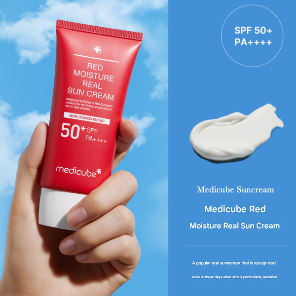 Medicube Red Moisture Real Sun Cream 50ml (3 Options)