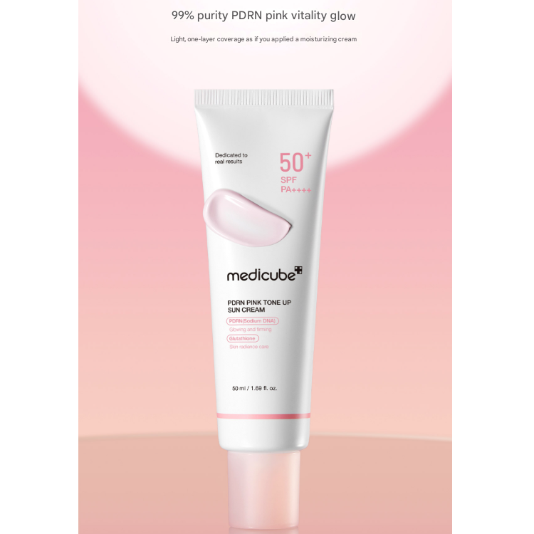 Medicube PDRN Pink Tone‑Up Sun Cream 50ml (3 Options)