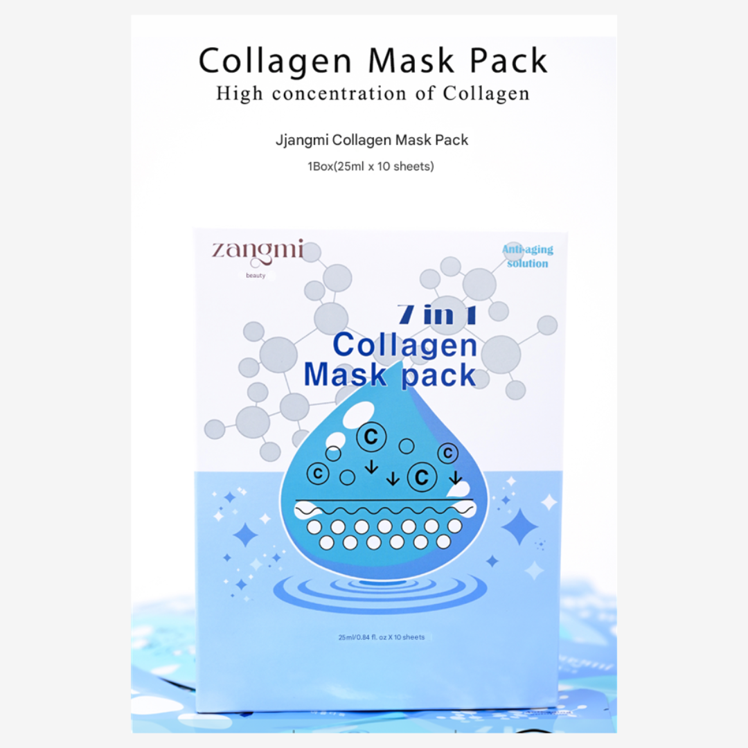 zangmi 7 in 1 Mask Pack Collagen Mask Pack (25mL x 10ea) , Vitamin C Mask Pack (25mL x 10ea) (8 Options)