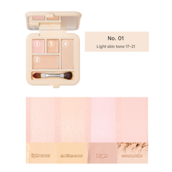 Etude Double Lasting Artist Concealer Palette 5.3g (2 Options)