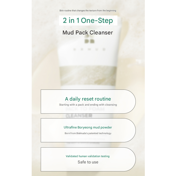 [Cardi B’s Pick] BRMUD Relief Mud Mask (30ml, 110ml, 200ml) / Relief Mud Pack-to-Foam Cleanser (30ml, 110ml, 310ml) (9 Options)