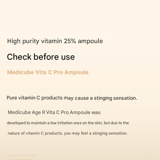 Medicube AGE‑R Vita C Pro Ampoule 20ml (3 Options)