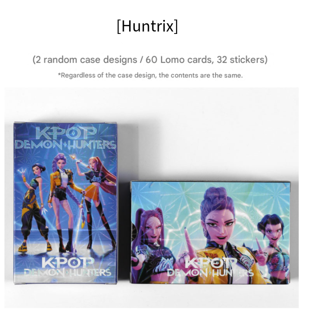 K-POP DEMON HUNTERS Photocard + Sticker Set – Huntrix & Saja Boys (2 Options)