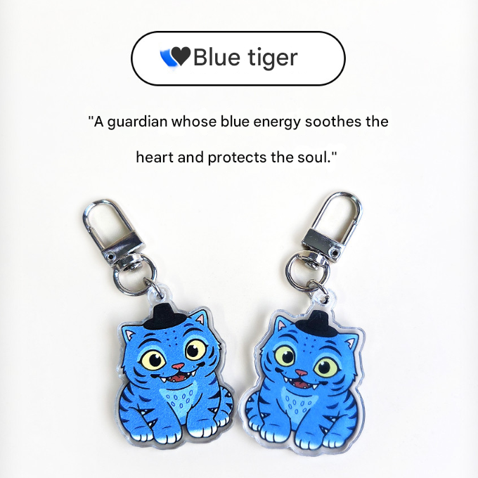 KPOP DEMON HUNTERS Gat-wearing Tiger Acrylic Keyring (3 Options)