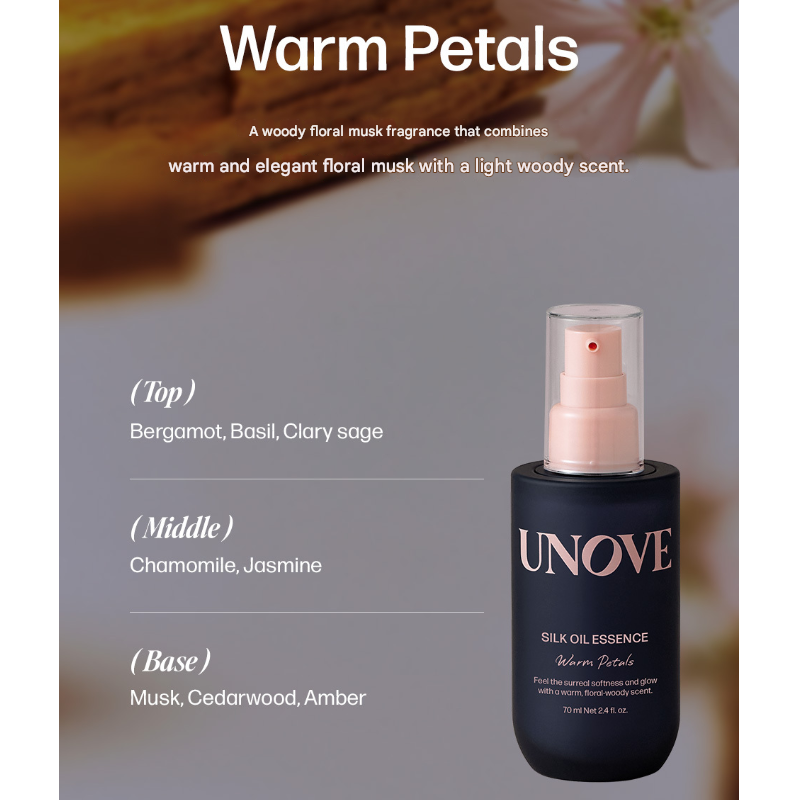 UNOVE Silk Oil Hair Essence 70ml (Tender Bloom / Warm Petals) (7 Options)