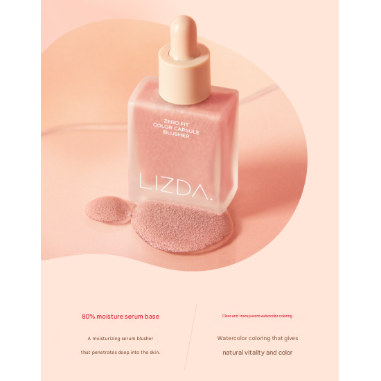 Lizda Zero Fit Color Capsule Blusher 10 mL (3 Options)