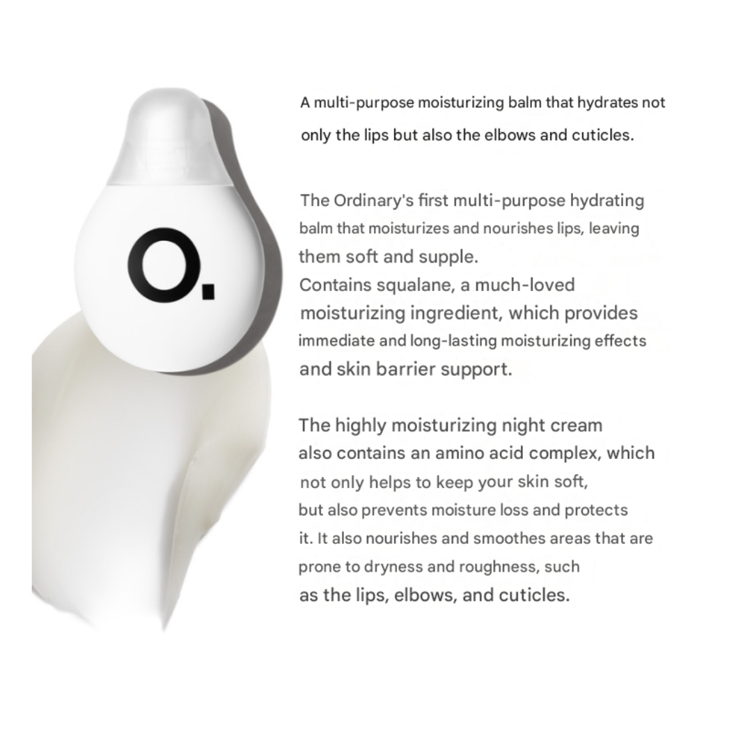 The Ordinary Squalane + Amino Acids Lip Balm 15ml (3 Options)